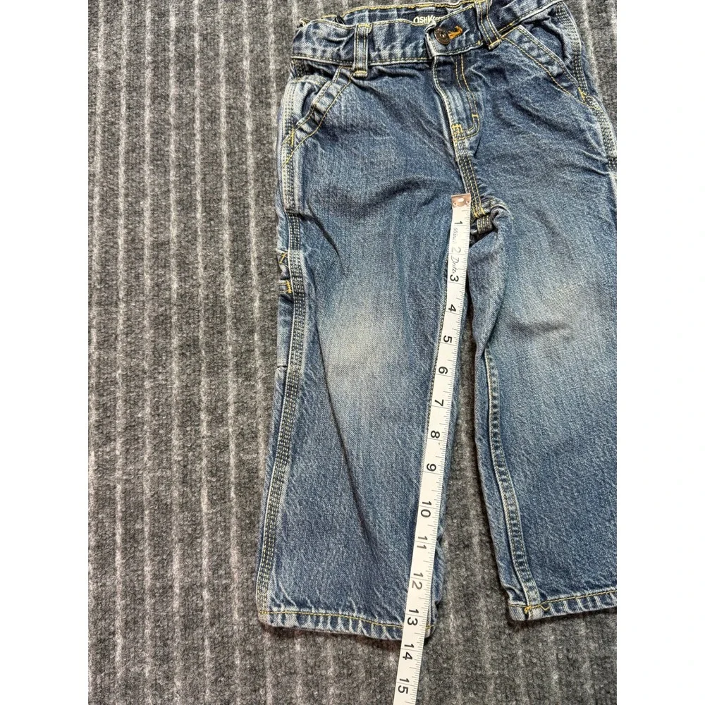 Oshkosh Boys Carpenter Jeans 3T 100% Cotton Adjustable Waist